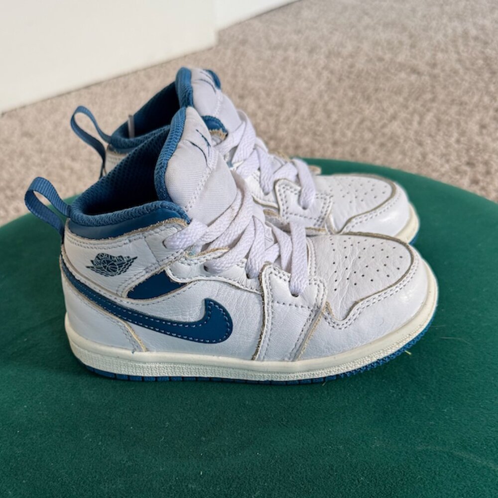 Nike Air Jordan 1 - Blue / White - Toddler 7C